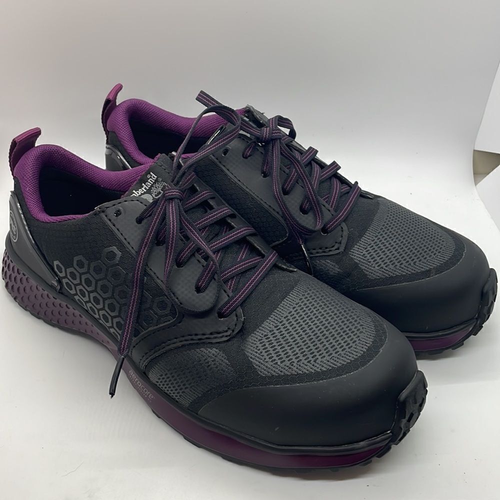 Timberland Pro A2174 Black Purple Reaxion Composite Toe Athletic Women’s Sz 9.5
